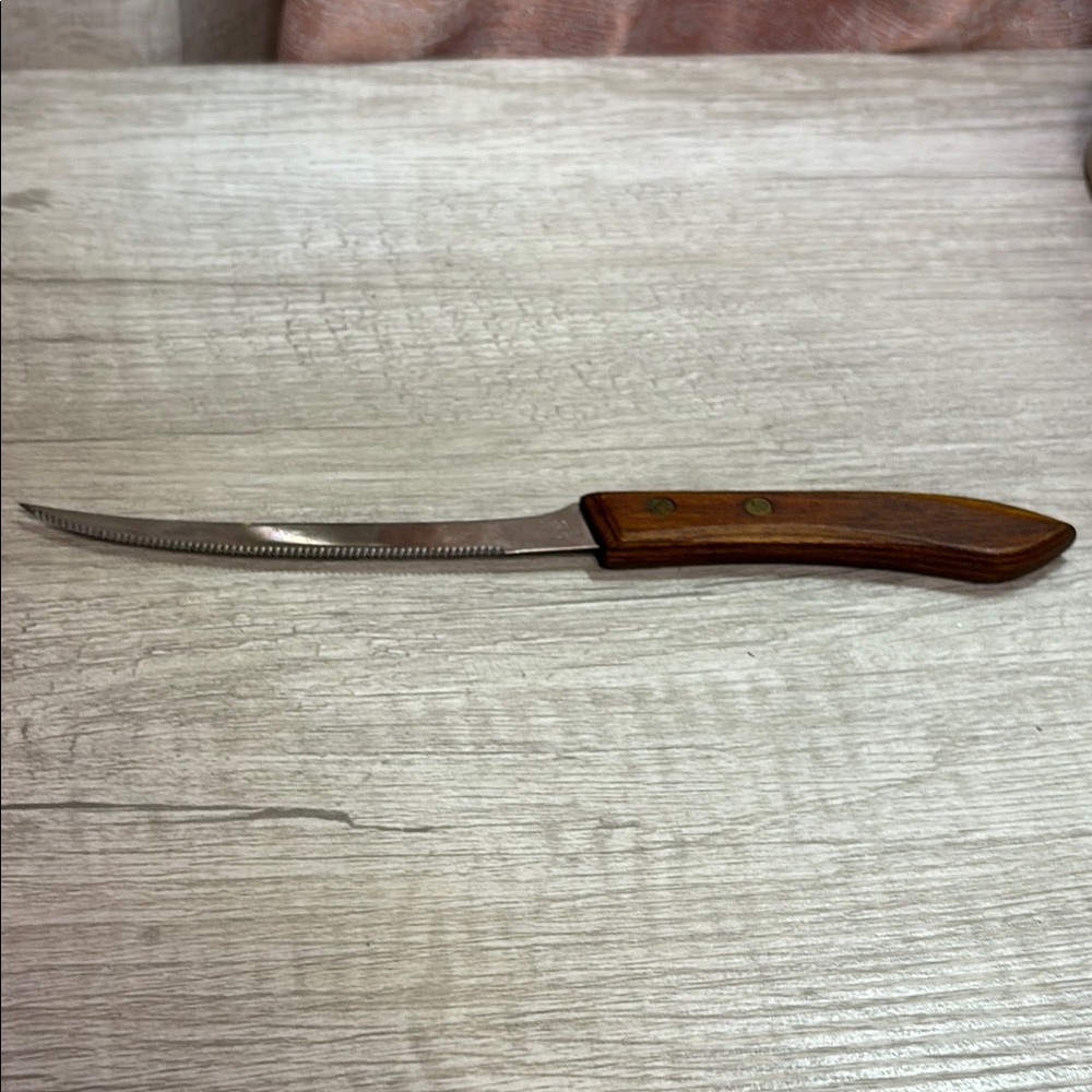 Ekco Stainless Wood Handle Serrated Knife